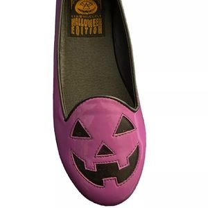 Strange Cvlt Cult YRU Jack o Lantern Purple/black Pumpkin Gothic Flats Shoes